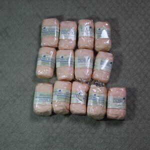Vtg 13 Skeins Columbia Minerva Pompadour Lightweight Pink 501 Wool Rayon 1 oz